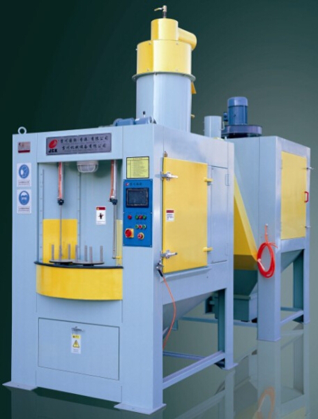 多工位自动转台式喷砂机